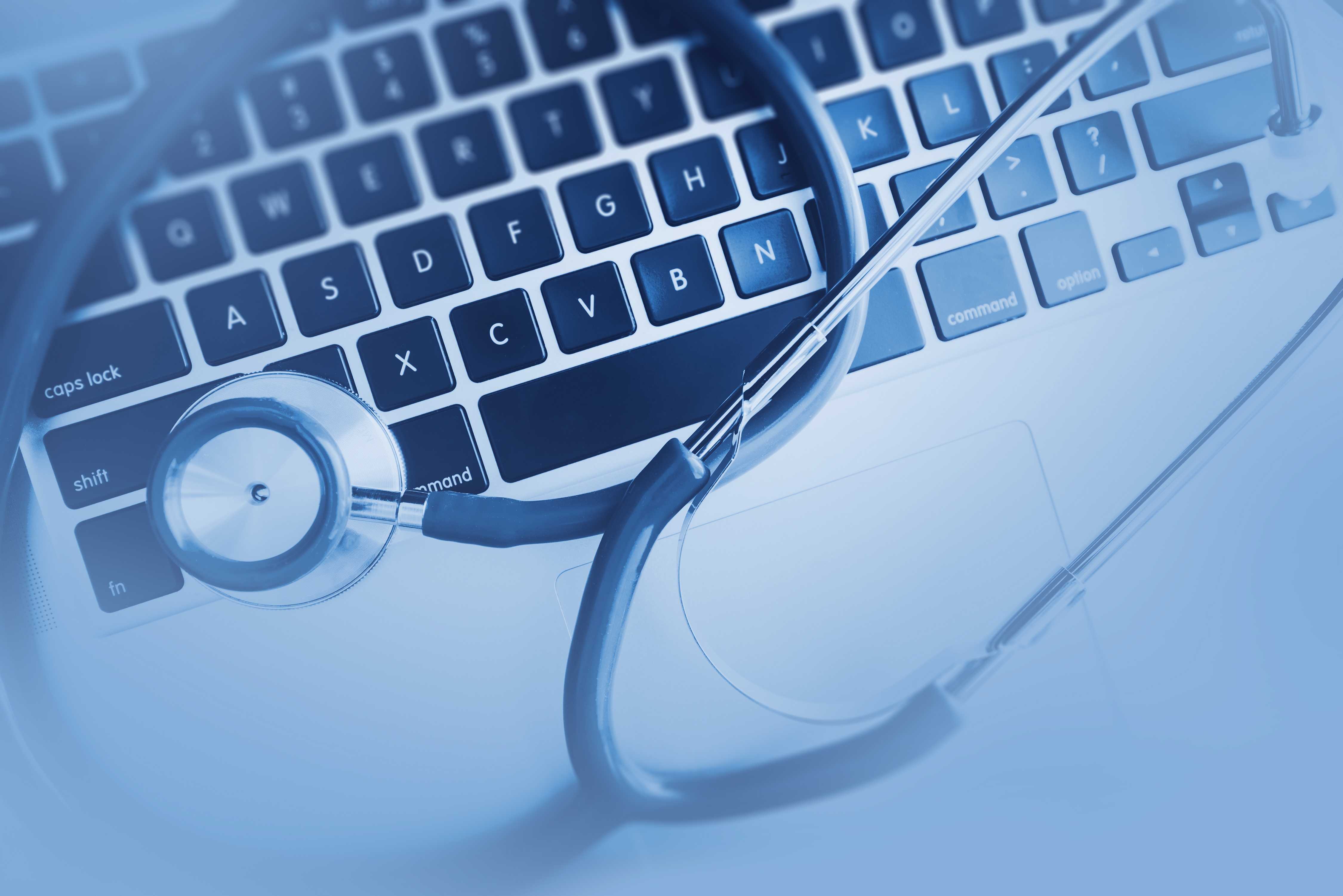 Stetoskop på tastatur