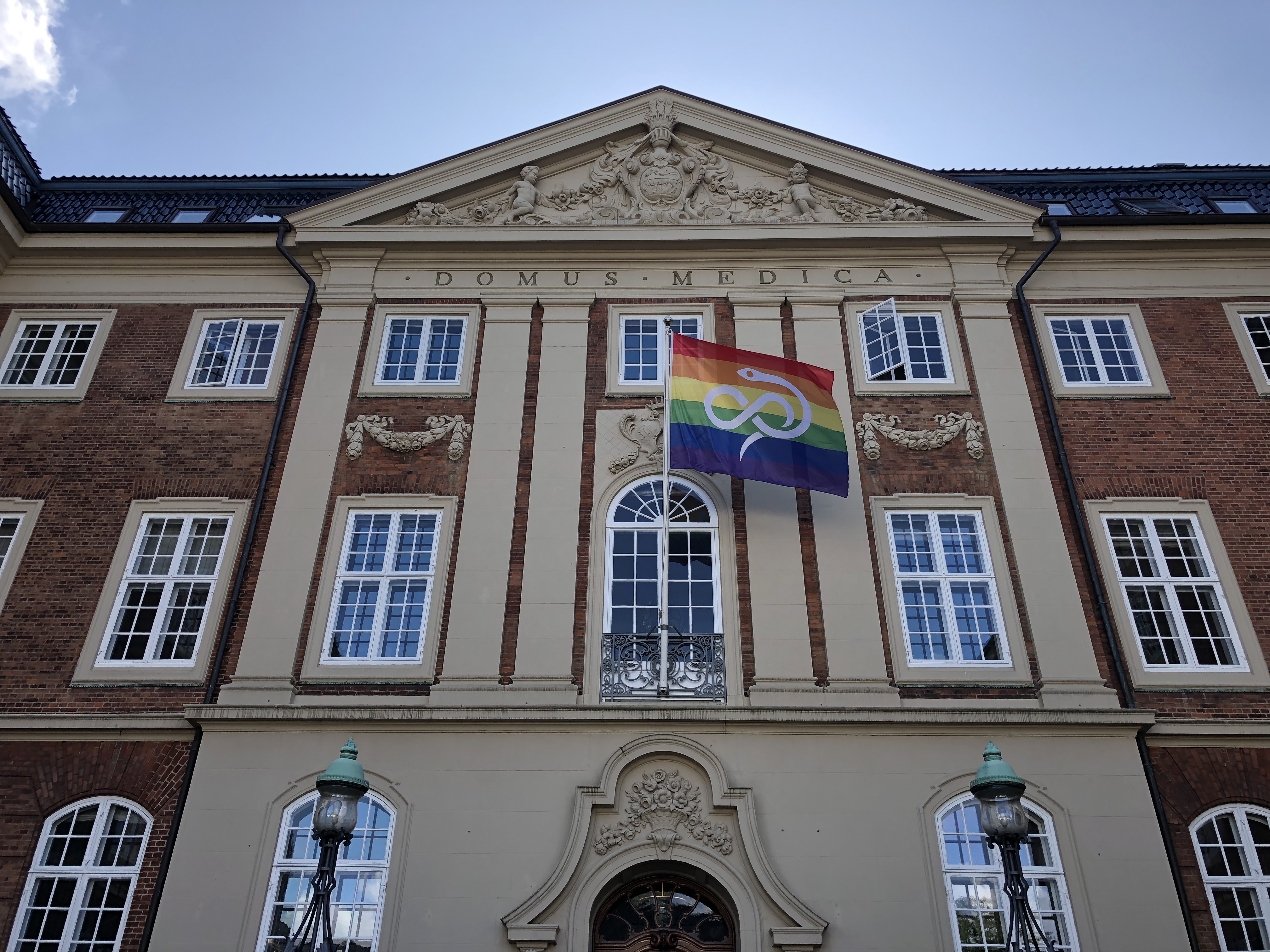 Lægeforeningen - Prideflag på Domus Medica