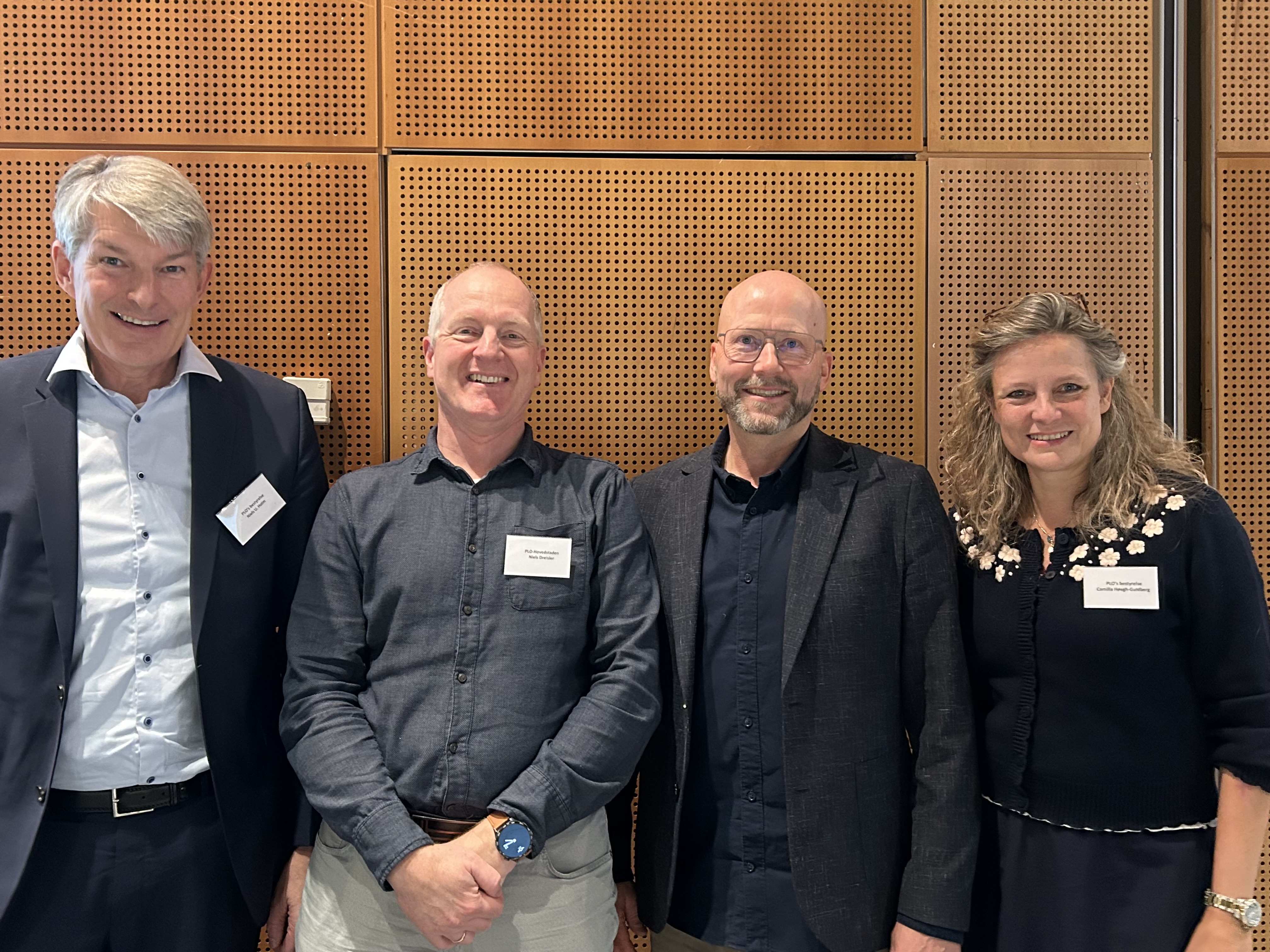 De nye bestyrelsesmedlemmer fotograferet til PLO's repræsentantskabsmøde